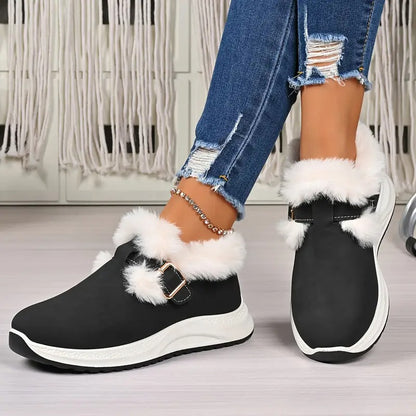 Women's Plush Winter Warm Comfy Snow Boots - Bellkmart