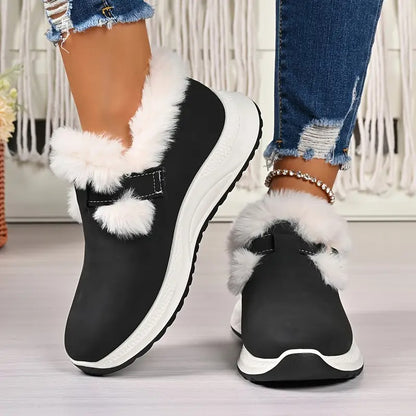 Women's Plush Winter Warm Comfy Snow Boots - Bellkmart