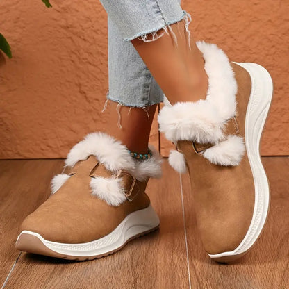 Women's Plush Winter Warm Comfy Snow Boots - Bellkmart