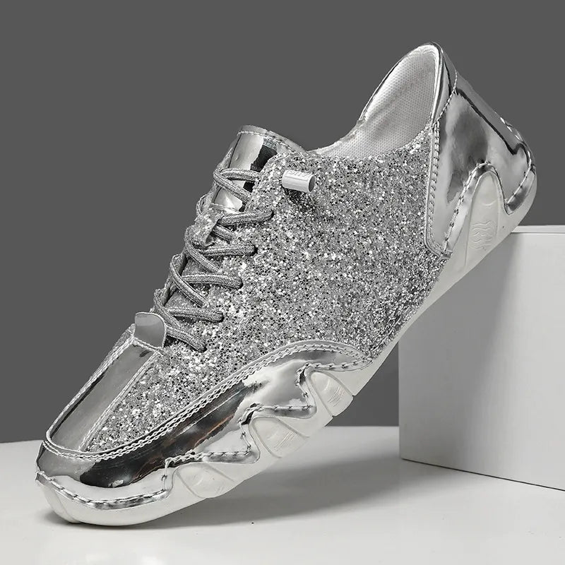 Women Sequined Casual Slip On Sneakers - Bellkmart
