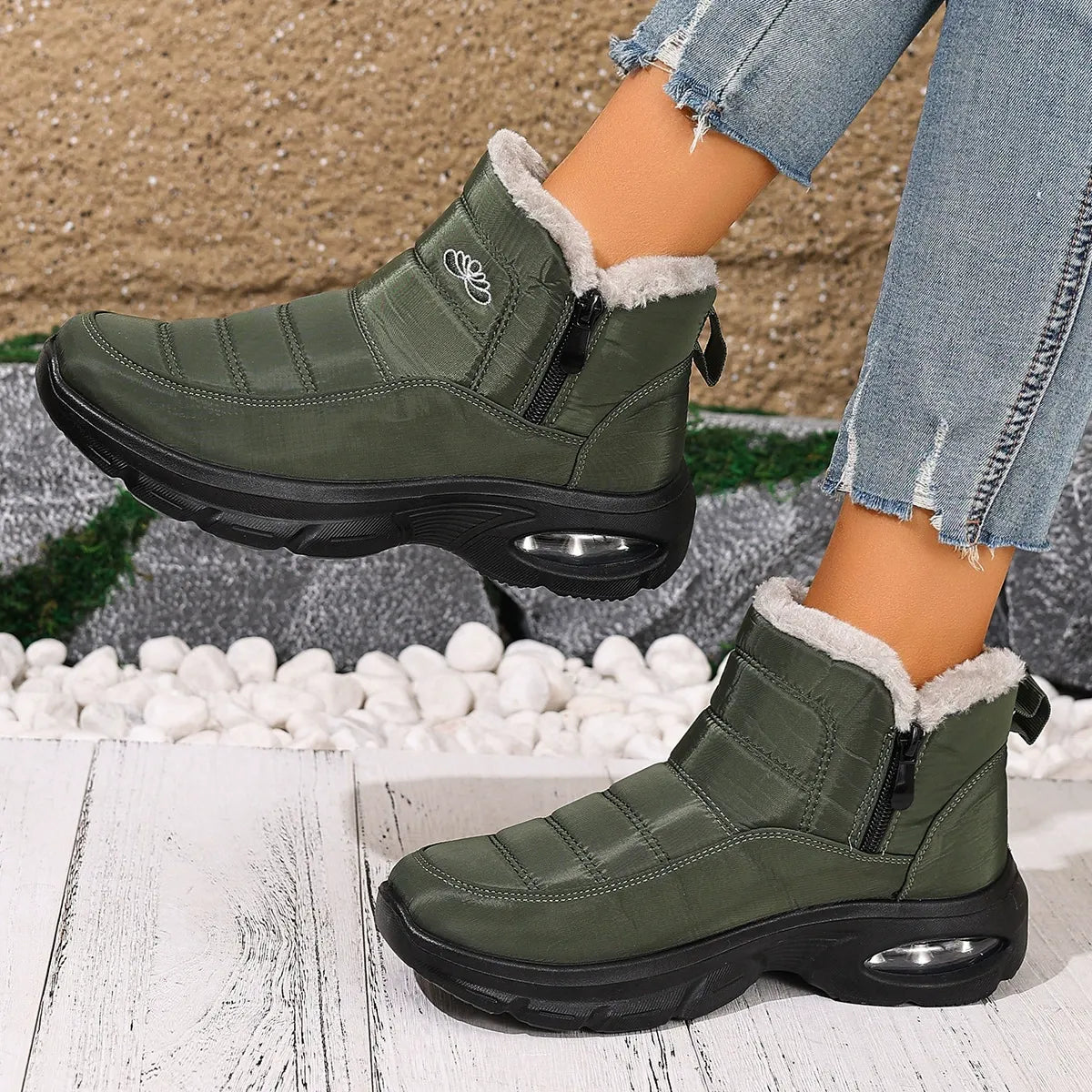 Women's Air Cushion Waterproof Winter Snow Boots