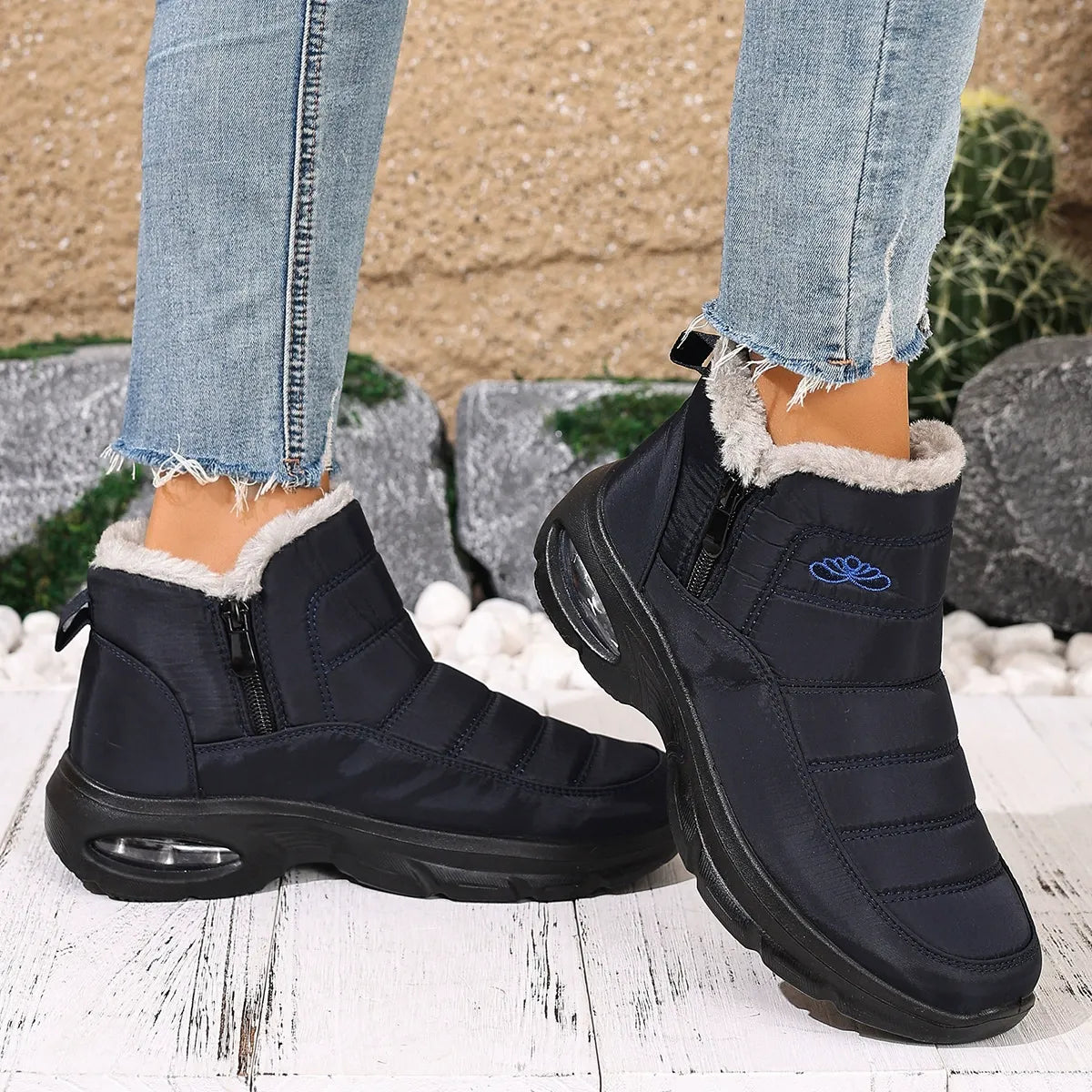 Women's Air Cushion Waterproof Winter Snow Boots