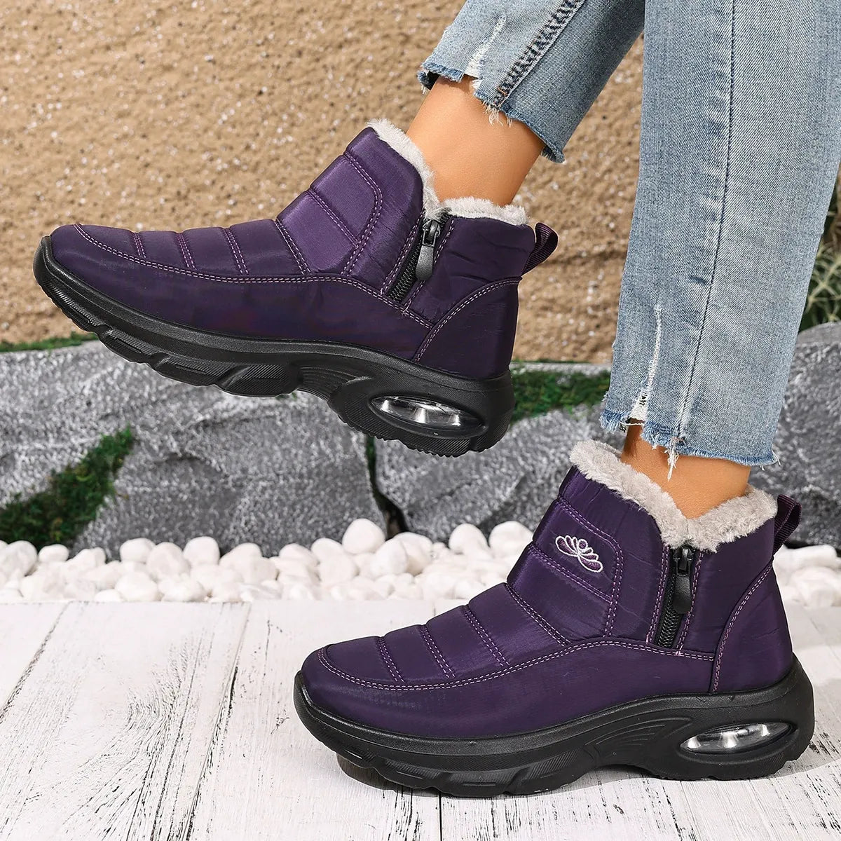 Women's Air Cushion Waterproof Winter Snow Boots