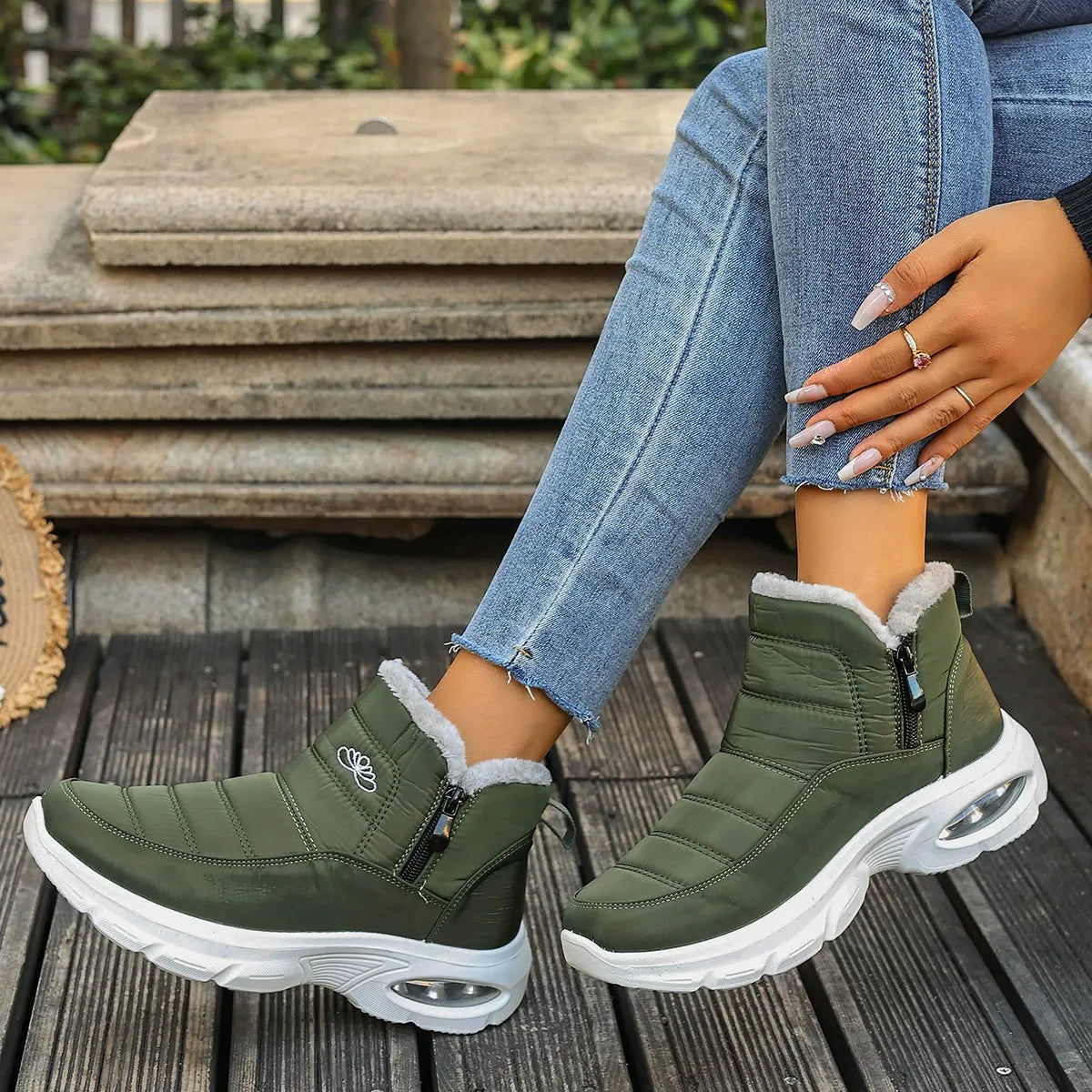 Women's Air Cushion Waterproof Winter Snow Boots