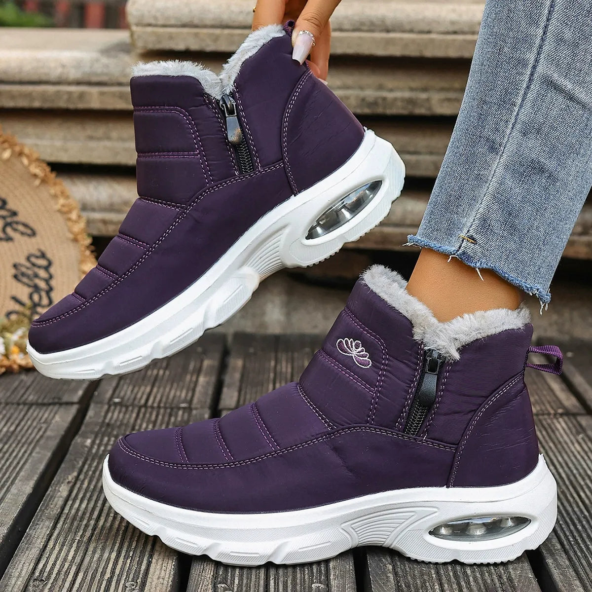 Women's Air Cushion Waterproof Winter Snow Boots