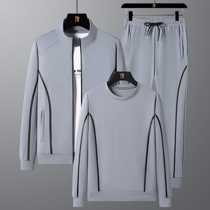 Stylish sportswear set upgraded three-piece set