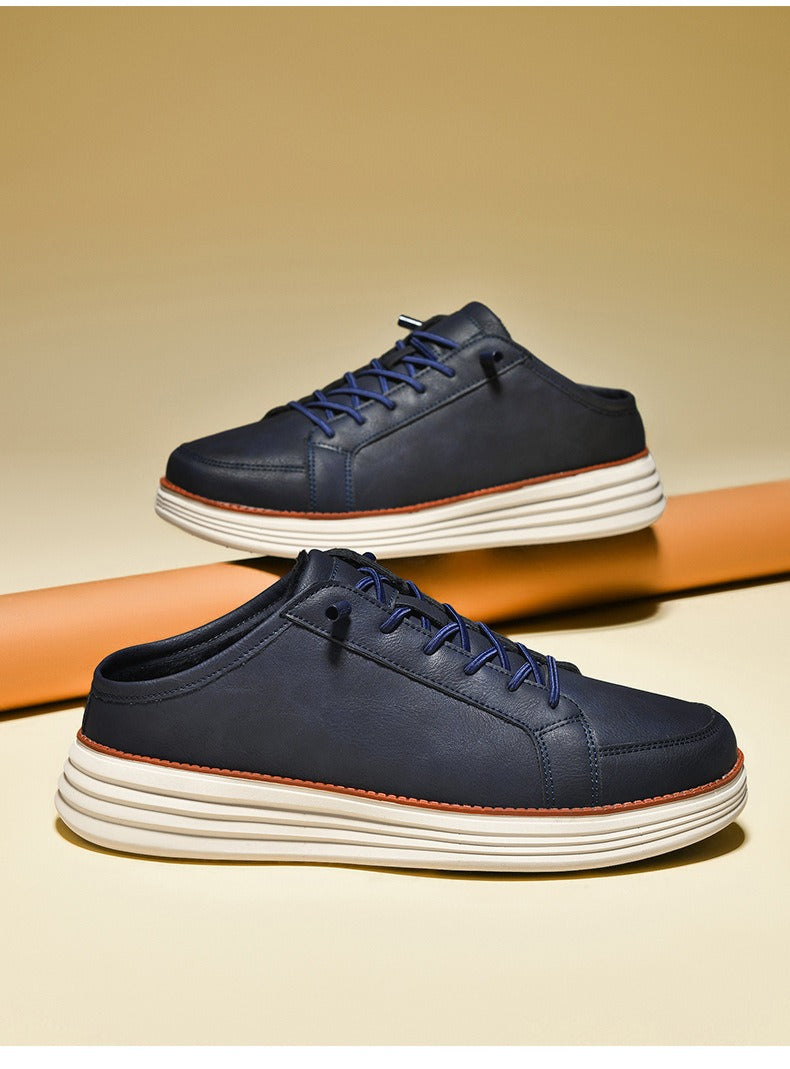 Men's fleece-lined outdoor slip-on shoes