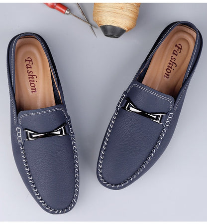 Harrison FlexDrive™ Men’s Leather Driving Loafers – Slip-On Casual Shoes