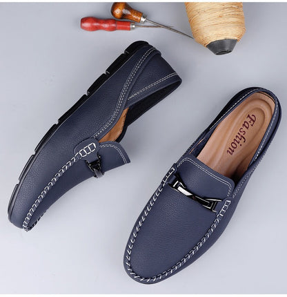 Harrison FlexDrive™ Men’s Leather Driving Loafers – Slip-On Casual Shoes