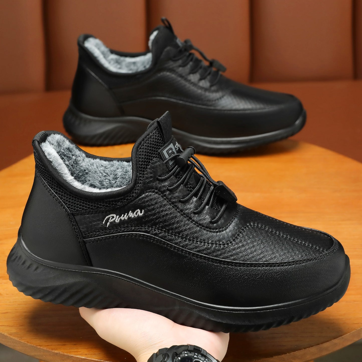 PAPA Fleece for Warmth Winter Outdoor Shoes - Bellkmart
