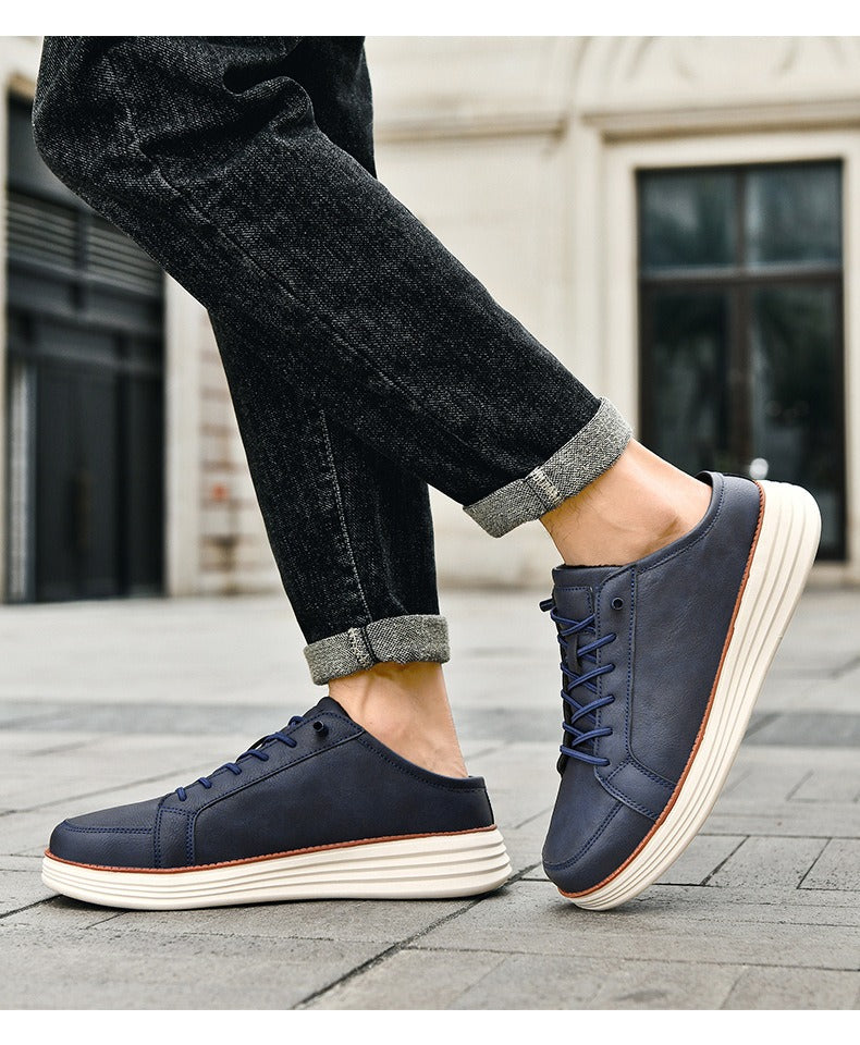 Men's fleece-lined outdoor slip-on shoes