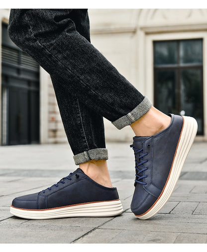 Men's fleece-lined outdoor slip-on shoes