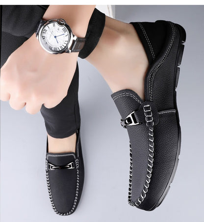 Harrison FlexDrive™ Men’s Leather Driving Loafers – Slip-On Casual Shoes
