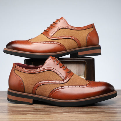 Carved Oxford comfortable breathable shoes - Bellkmart