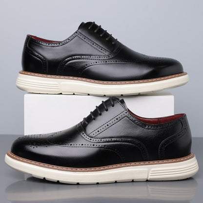 Oxford Leather Comfy Business Orthopedic Shoes - Bellkmart
