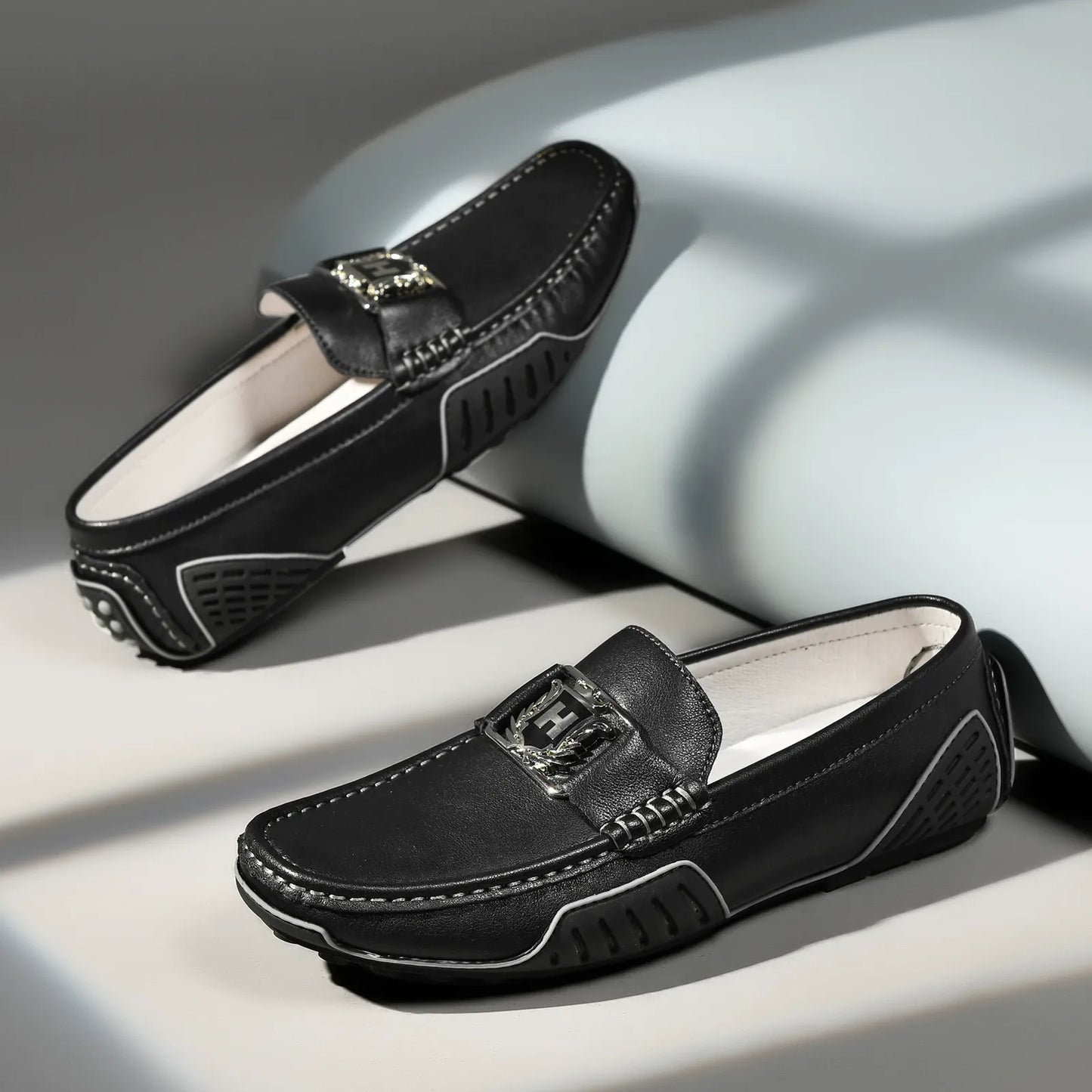 Breathable leather non-slip trendy casual leather shoes - Bellkmart