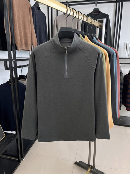 Men's stand collar Thickened sweatshirt - Bellkmart