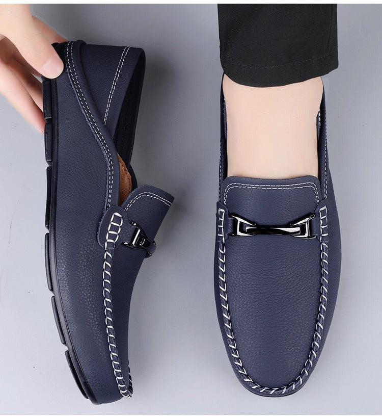 Harrison FlexDrive™ Men’s Leather Driving Loafers – Slip-On Casual Shoes