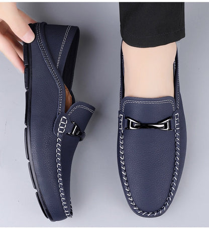 Harrison FlexDrive™ Men’s Leather Driving Loafers – Slip-On Casual Shoes