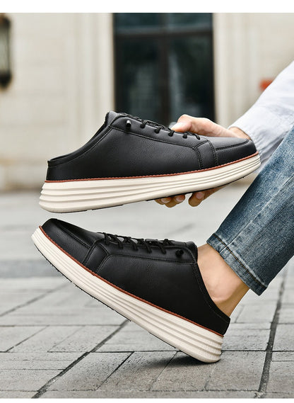 Men's fleece-lined outdoor slip-on shoes