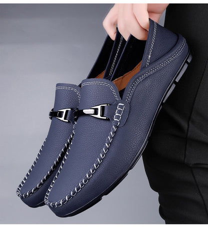 Harrison FlexDrive™ Men’s Leather Driving Loafers – Slip-On Casual Shoes