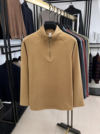 Men's stand collar Thickened sweatshirt - Bellkmart