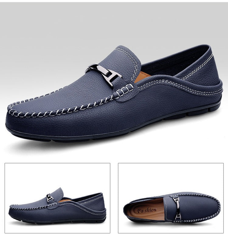 Harrison FlexDrive™ Men’s Leather Driving Loafers – Slip-On Casual Shoes