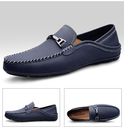Harrison FlexDrive™ Men’s Leather Driving Loafers – Slip-On Casual Shoes