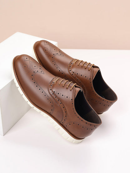 Retro hollow-soled work and casual Oxford leather shoes - Bellkmart