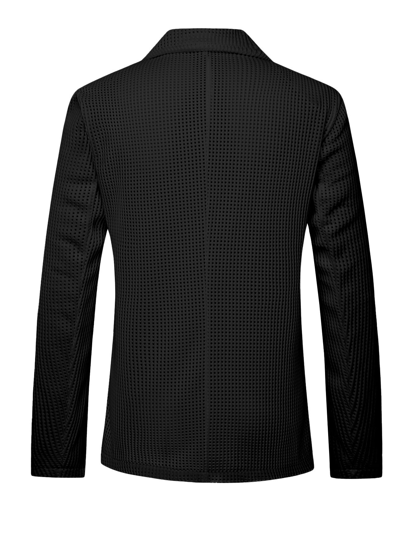Men's Hollow Mesh Casual Blazer Lightweight Open Weave Suit Jacket - Bellkmart