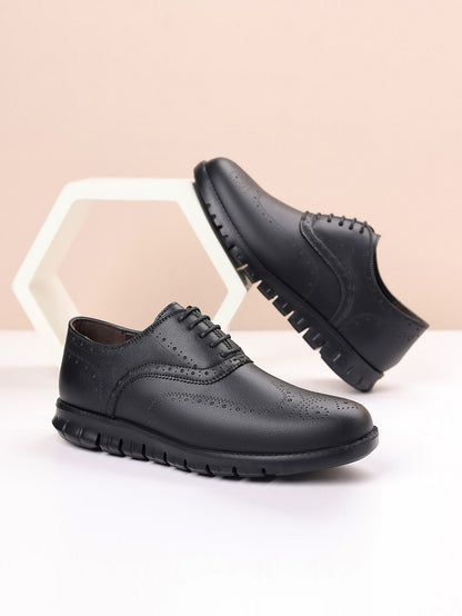 Retro hollow-soled work and casual Oxford leather shoes - Bellkmart
