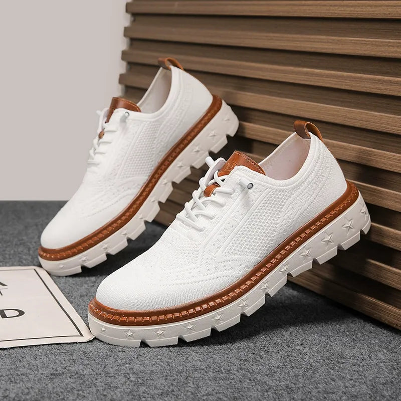 Platform slip-on comfortable men's shoes - Bellkmart