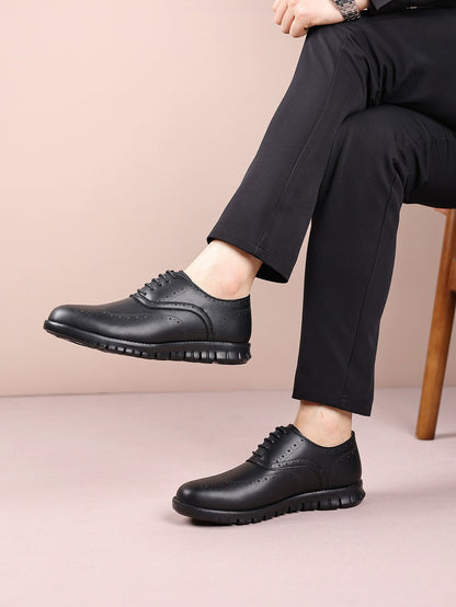 Retro hollow-soled work and casual Oxford leather shoes - Bellkmart