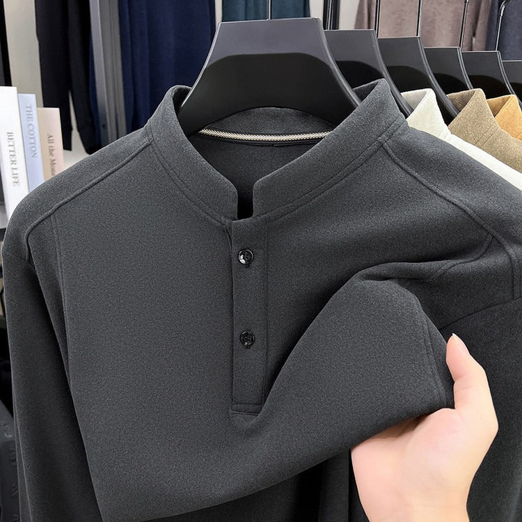 Men's stand collar business casual sweatshirt