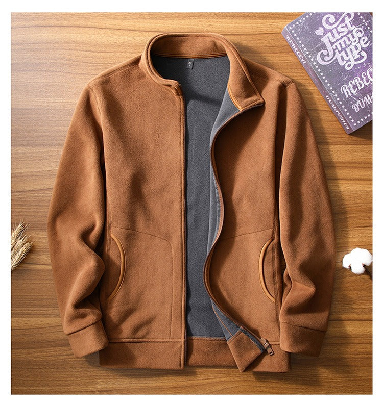 Warm stand-up collar outdoor sports jacket