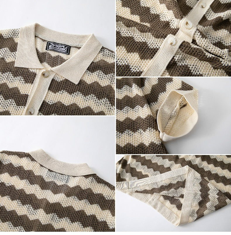 Summer Stripe Polo Tee