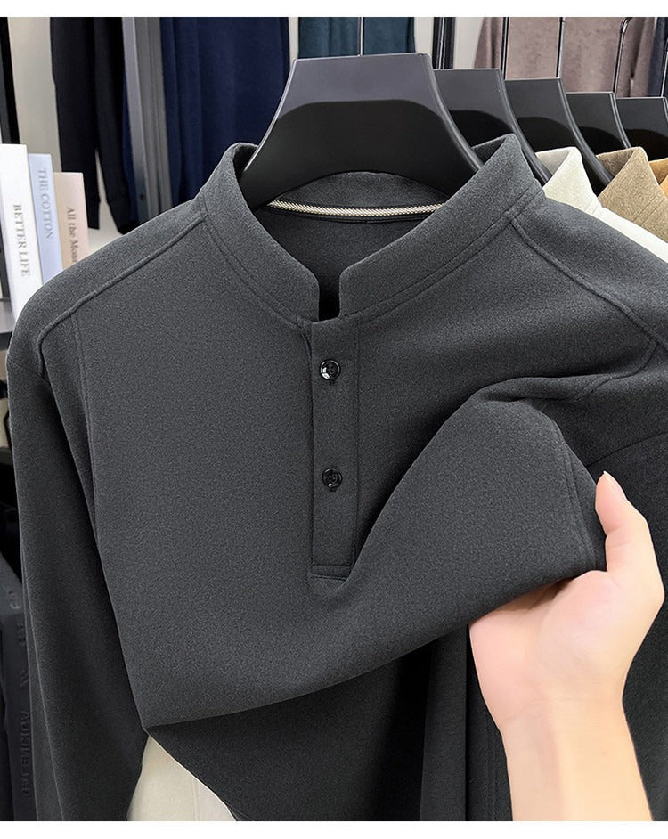 Men's stand collar business casual sweatshirt