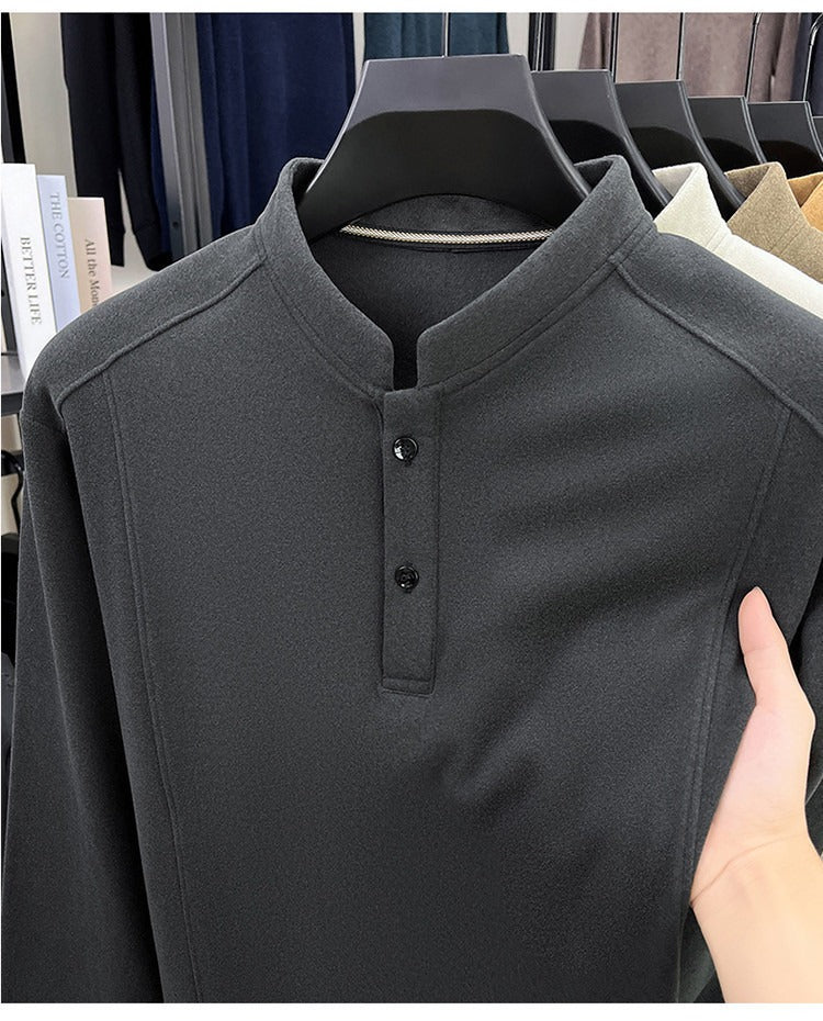 Men's stand collar business casual sweatshirt