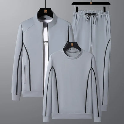 Stylish sportswear set upgraded three-piece set