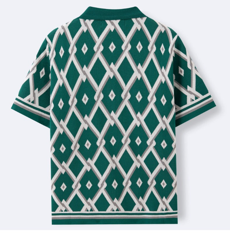 Luxe Jacquard Polo Tee