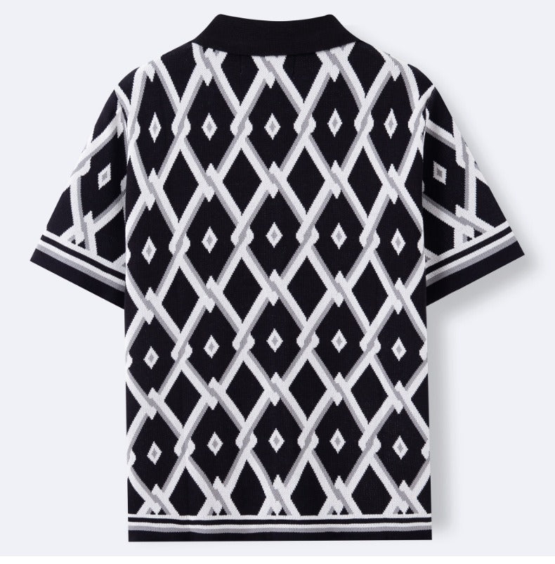 Luxe Jacquard Polo Tee