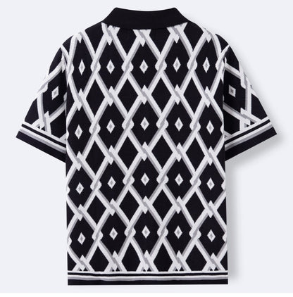 Luxe Jacquard Polo Tee