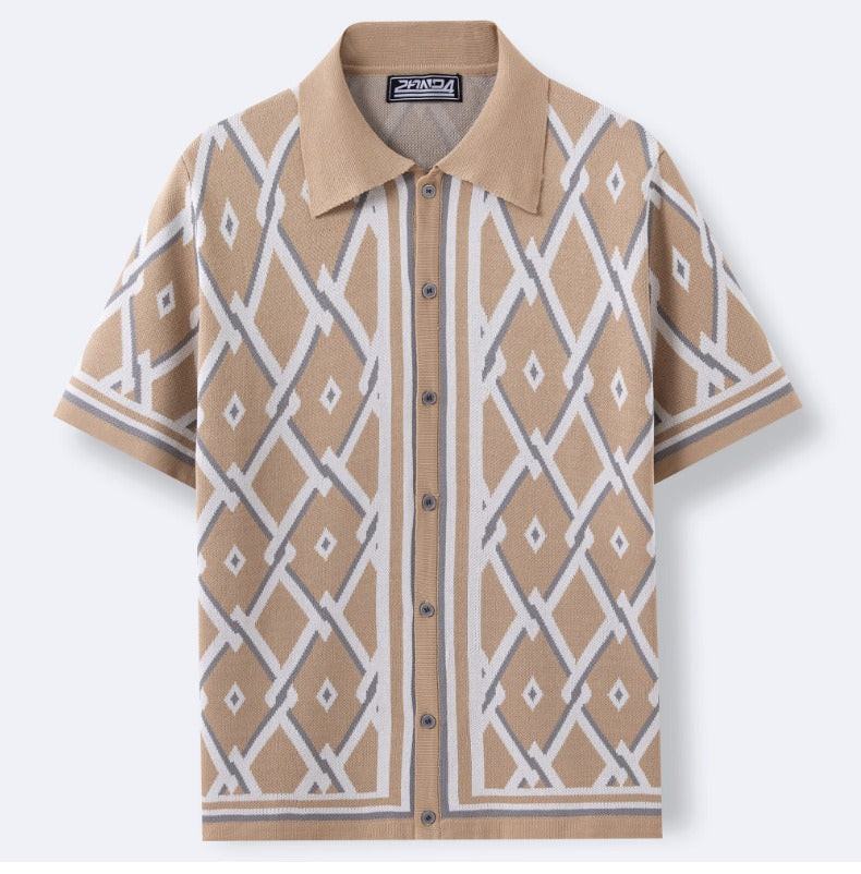 Luxe Jacquard Polo Tee