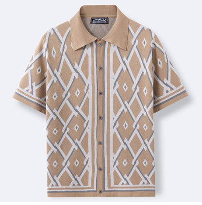 Luxe Jacquard Polo Tee