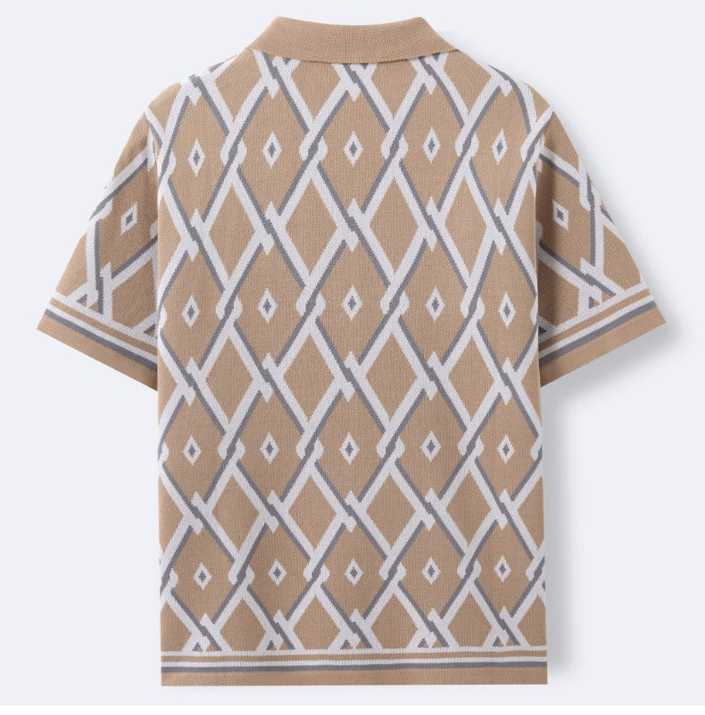 Luxe Jacquard Polo Tee