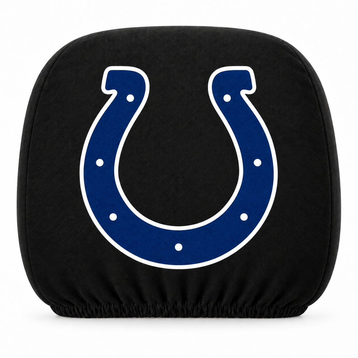 Indianapolis Colts car headrest cover, Style 1 logo design, white background