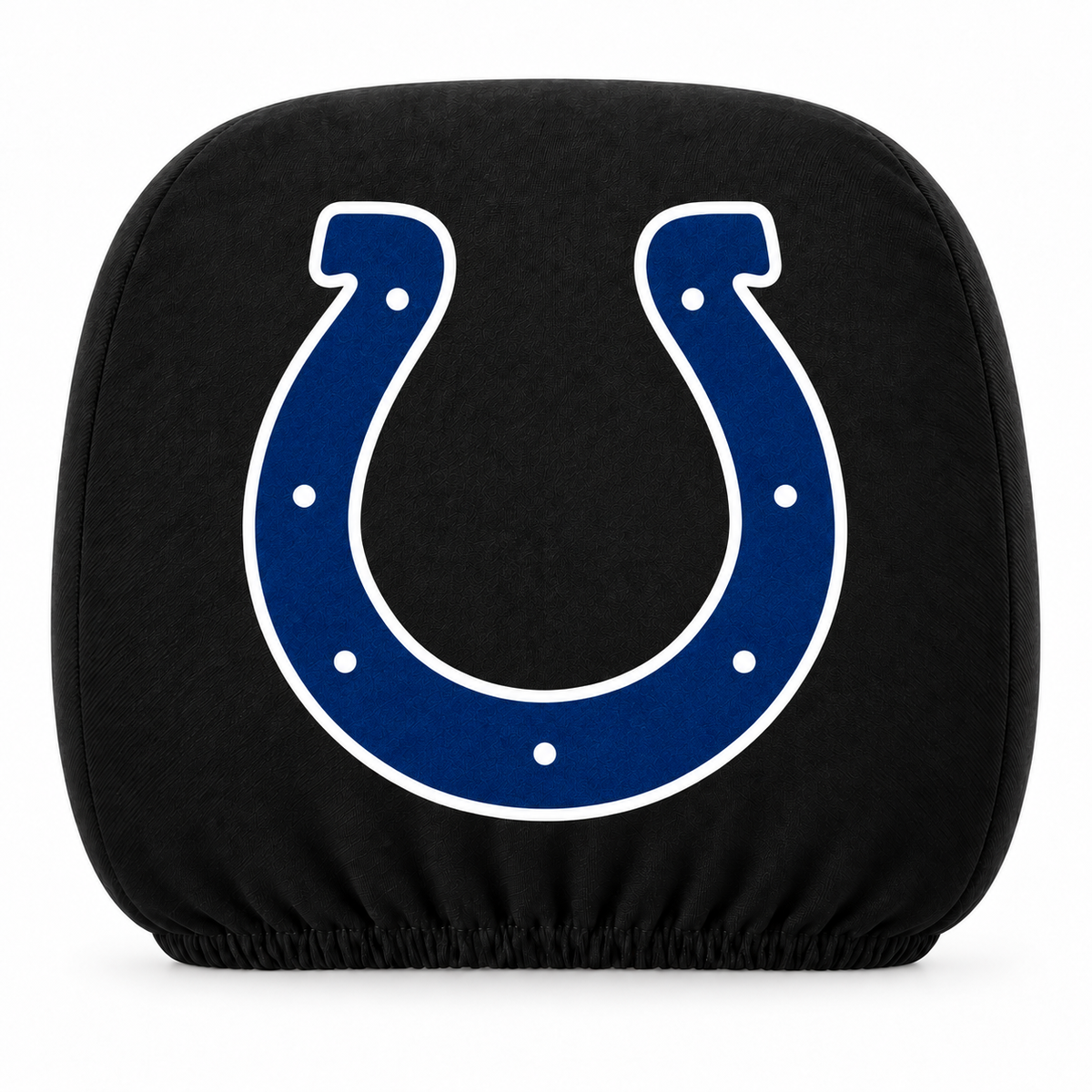 Indianapolis Colts car headrest cover, Style 1 logo design, white background
