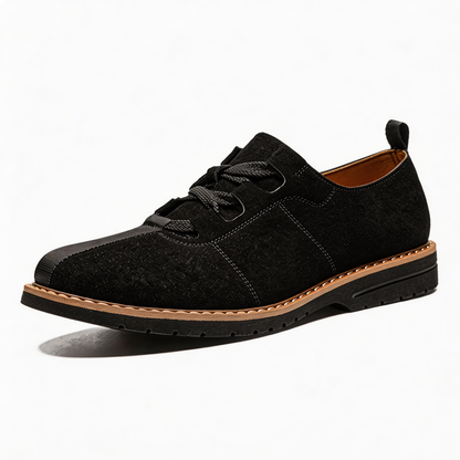 Versatile soft-soled patchwork hand-stitched leather shoes