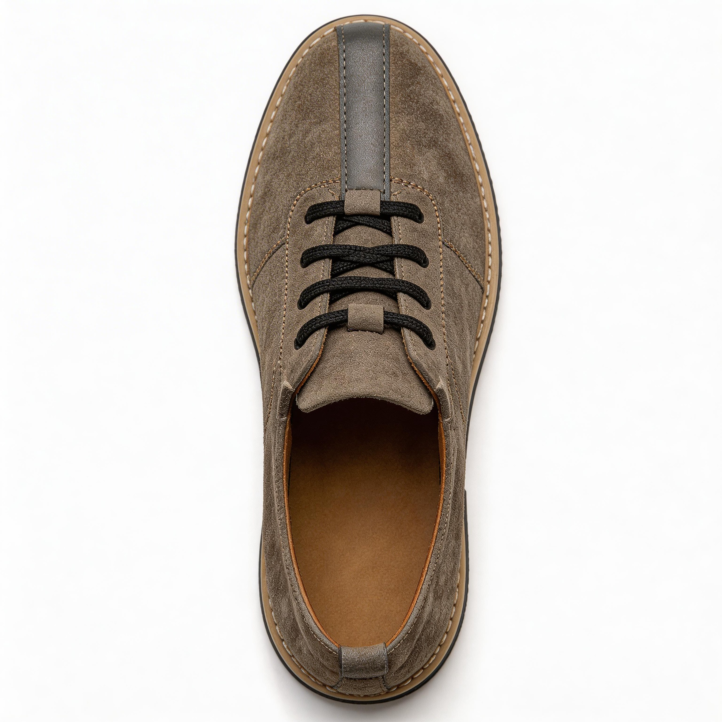 Versatile soft-soled patchwork hand-stitched leather shoes