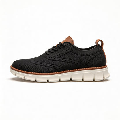 Bellkmart Autumn Comfy breathable Orthopedic Oxford Sneakers For Wide Feet - black - Bellkmart